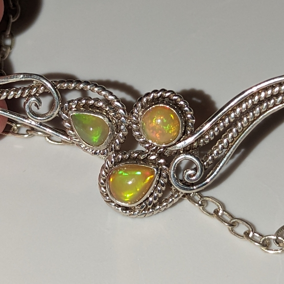 Jewelry Sterling And Opal Statement Necklace Poshmark